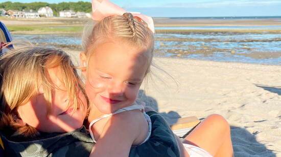 The author’s children at Old Mill Beach.