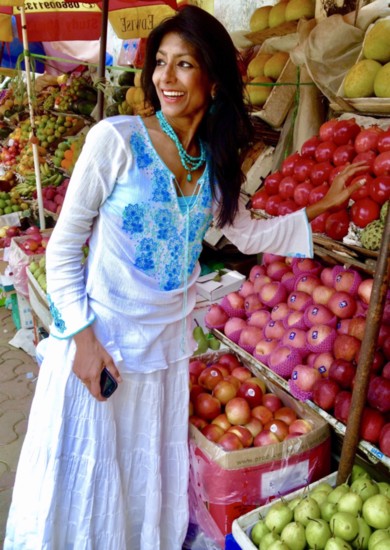 The founder of Sulu, getting style inspiration in India - Photo provided by Sulu Collection