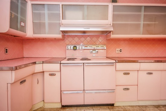 Pink second kitchen.