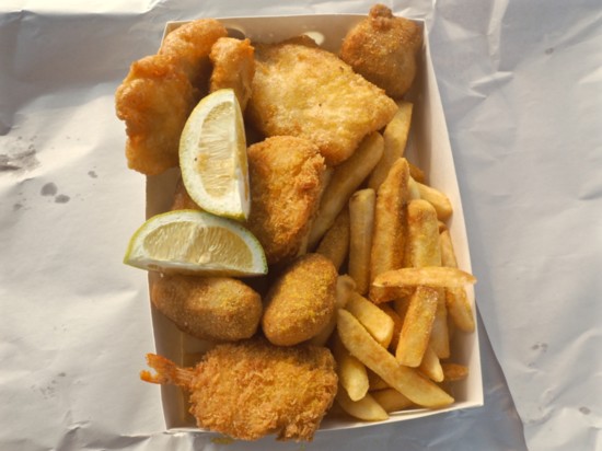 Fresh fish & chips.