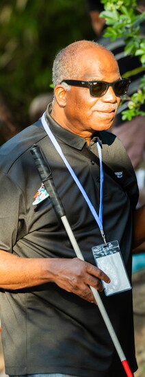 Sam Jackson at the White Cane Day Walk 2025