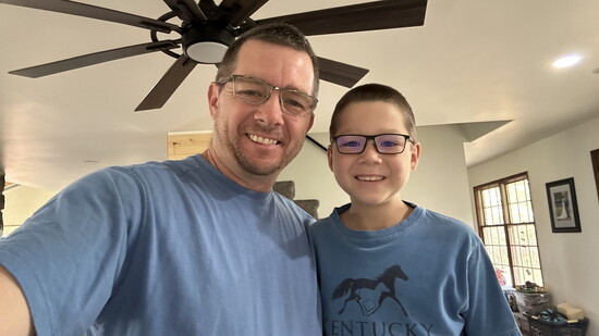 Benjamin Grizzell and his son