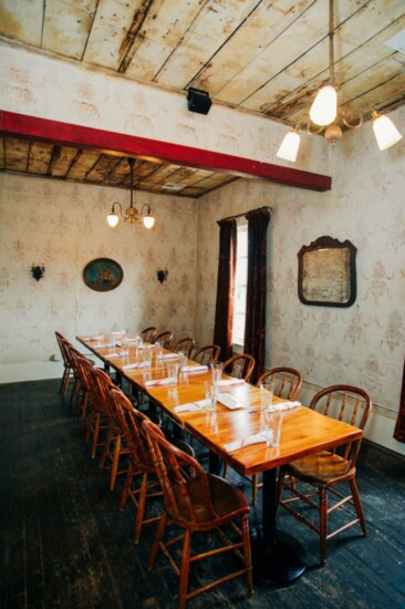 Private dining rooms are located on the second floor of Wunsche Cafe, along with a new rooftop bar. 