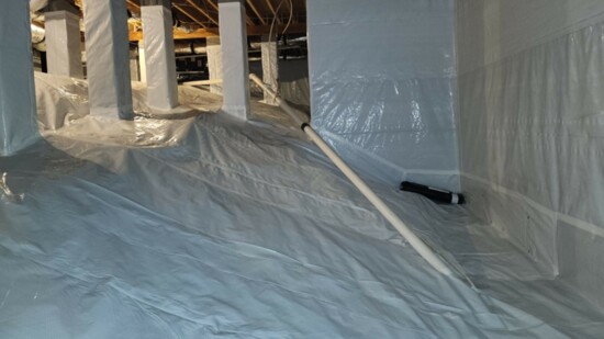 Encapsulation: A crawl space after encapsulation. Permanent dehumidifiers also control the environment and prevent microbial growth.