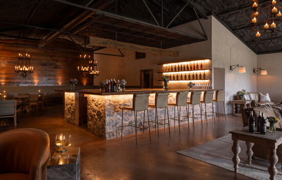 Whatley Wines' tasting room is peaceful and elegant