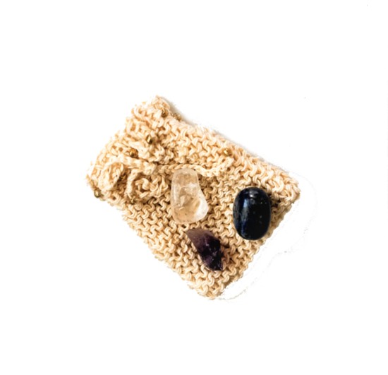 Small Pouch & Gemstones Handmade by Helga- $3-$5