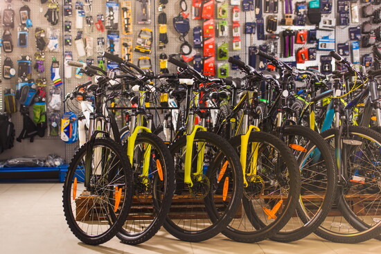 Bikes are lined up and ready to go to new homes at Port City Makerspace.