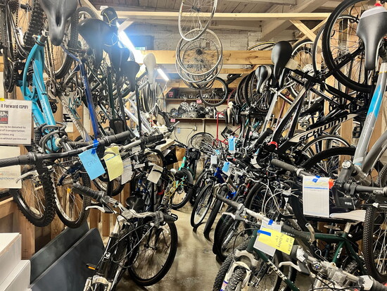 Here are some of the many bicycles that Seacoast Pedal It Forward volunteers have repaired and refurbished that will be donated to those in need.
