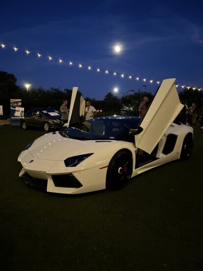 Lamborghini under a full moon.