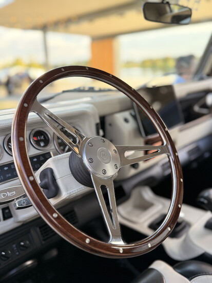 Interior of a bespoke Defender 90 from Helderburg.