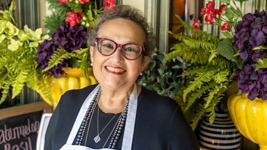 Maria Fundora at the restaurant. The eternal hostess. "I love being a restauranteur. It’s an honor and a privilege to serve people." 