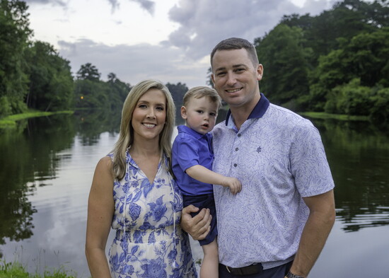 Lauren and her husband John Willard with their 2-year-old son, Mason. Photo by Kristie Allen. 