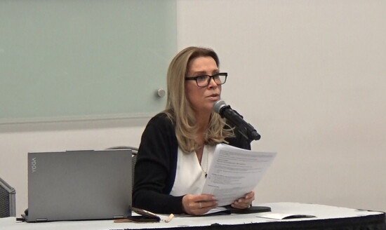 Christine Alleman, CEO and founder of TrustSafe LLC presenting
