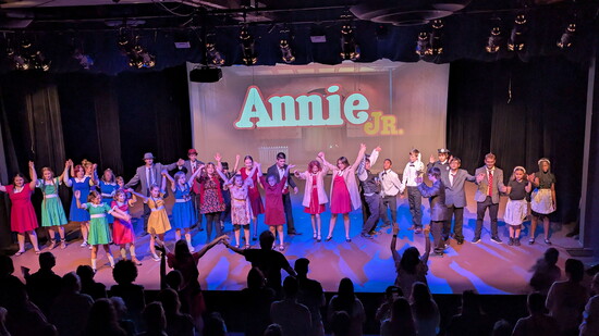 The cast take a bow to a standing ovation.
