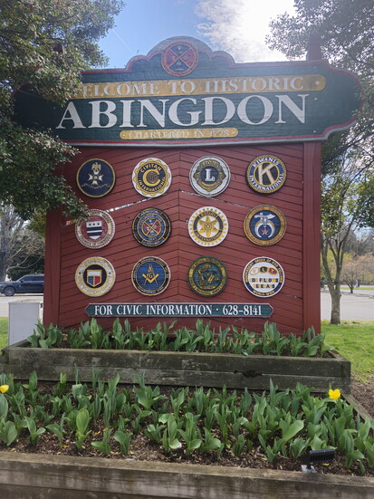 Sign in Downtown Abingdon. Photo Credit: Trevor Joppich