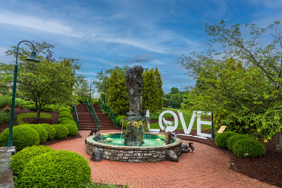 Virginia LOVE sign in a park in Abingdon. Photo Credit: Rick Hamm