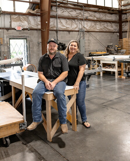 Ashley & Richard Grimaldi, Owners of Orange Blossom Woodworks & Design Inc.