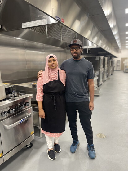 Minhaj Akthar and Fathima Raheema Mohamed Jawfer. Photo courtesy of Minhaj Akthar