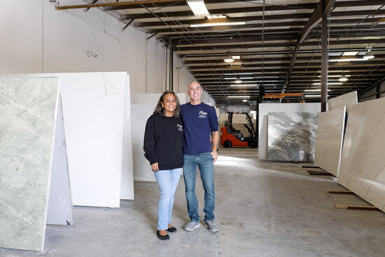 Valeria Dos Santos and Elismar Fernandes Co-Owners of Fine Countertops of Sarasota