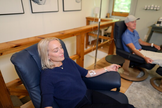 Clients relax as they receive their treatment