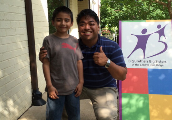 Jayson and Marc Paulo outside of the office in Charlottesville. Photo Credit: BBBS Staff
