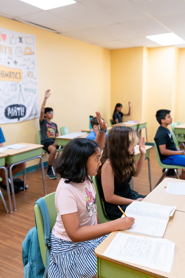 Students in a classroom at one of the Russian School of Math sites. 