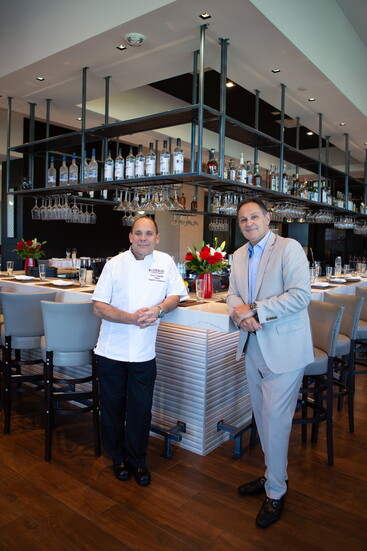 Steve Coppolillo and  Angelo Eliades, co-owners of Rosebud Steakhouse in Southlake.and 