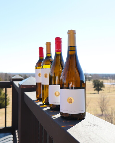 Bottles of wine. Photo credit: Southwest Mountain Vineyards. 