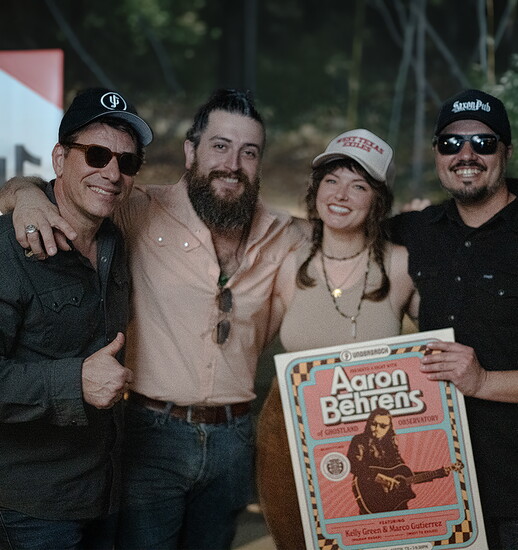 Dr. Rochlen with Marco Gutierrez, Kelly Green and Aaron Behrens