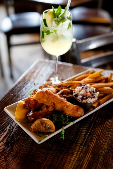 Enjoy approachable, high-quality comfort food paired perfectly with a refreshing drink from The Hearth’s bar.