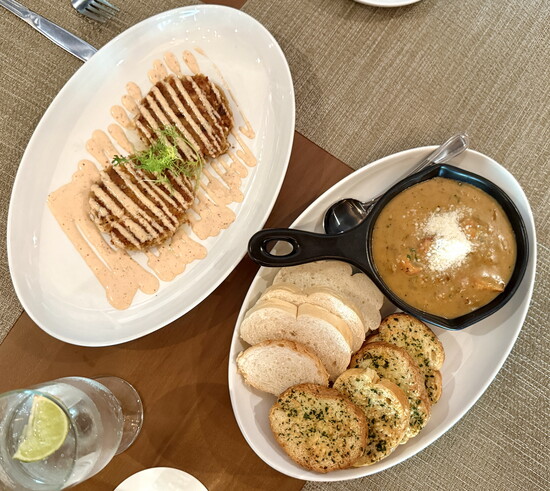 The crab cakes and smoked crawfish dip are two of the restaurant’s most popular apps.