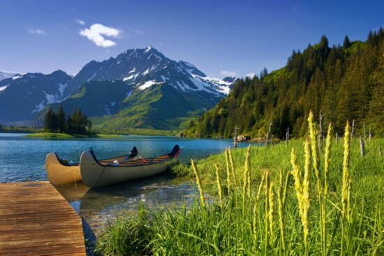 The view from Alaska Wildland Adventures Glacier Lodge.