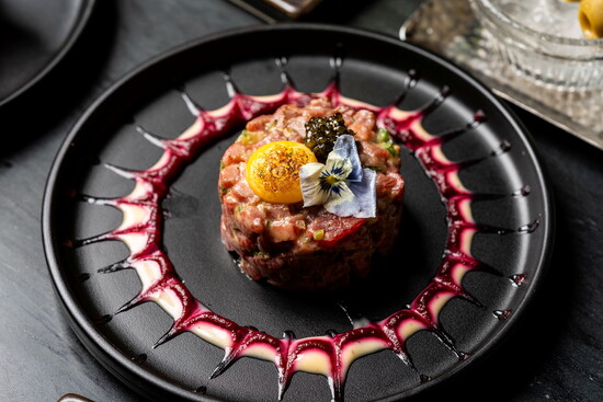 Collins Lobby Bar, Wagyu Tartare. Photo courtesy of Collins Lobby Bar