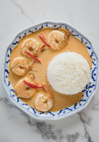 Kin Dee, Shrimp Panang Curry. Photo courtesy of Kin Dee. 