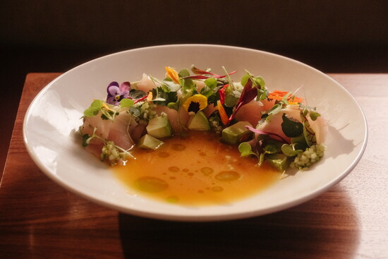 Kirkwood, Hamachi Crudo. Photo by Quit Nguyen