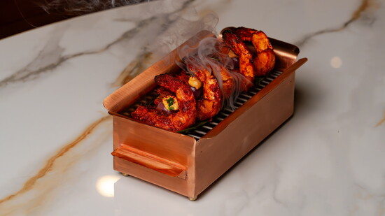 Ajwaini Tiger Shrimps from Zamindar's Clubhouse. Photo by 79th Parallel.