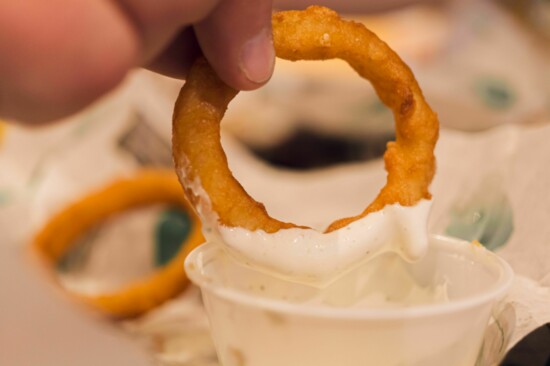 Onion Rings with Ranch