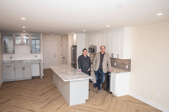 Chris Streett and Wayne Goddard in one of the residences at The Standard on Bond. Photo Credit: Kerry Paradis Photography
