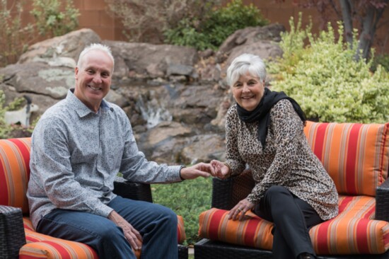 Paul and Faith Havick enjoy a quiet Saturday morning relaxing in their backyard gardens