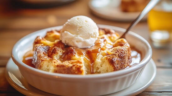 Featured image for White Chocolate Bread Pudding