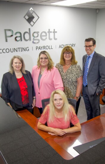 The Padgett team: Donna See, Rebecca Rener, Terri Rogers, Laurie Sprecher and Steven Federspiel.