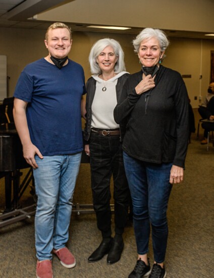 Lucas Tarrant, co-founder and Artistic Director;  Carole Brown and Cheryl Logan, co-founder