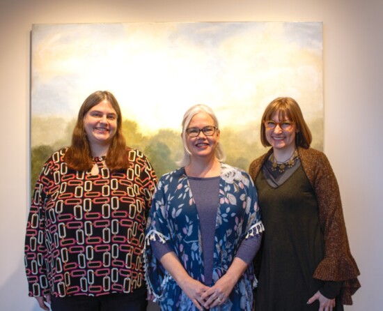 Bennett Galleries Team (left to right): Miranda Herrick, owner Elizabeth Perkins, Melanie Davis