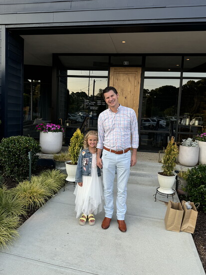 Collins and David date night at Bask