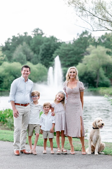 David, Samuel, Sawyer, Collins, Nicole, and Remy at Garrard Landing Park