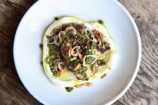 Il Villaggio Osteria, Cauliflower Steak. Photo by Rachel Zaccardo Photography.