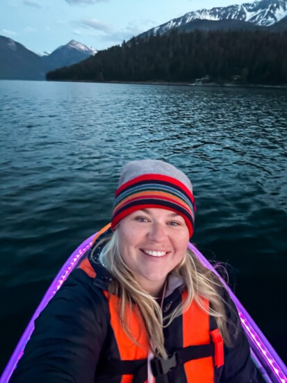 Wallowa Lake clear bottom nighttime kayak tour with Jo Paddle in Joseph, Oregon. Contributed photo