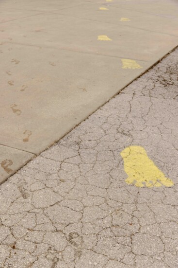 Bigfoot footprints in Smithville. Photo by Katie Currid.