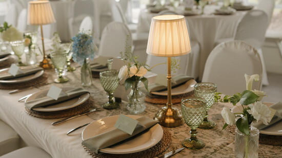 Windsong offers a collection of decorative centerpiece items that clients can incorporate into their designs. Caitlyn Harris Photography
