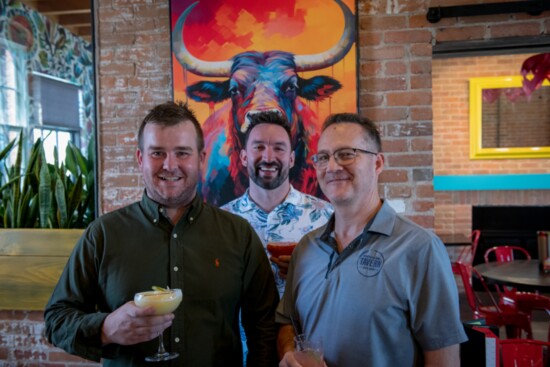 Windsor Mill Tavern manager, Colm O'Conner,Tiho's Tequila Bar & Restaurant manager, Roy Erhart, and co-owner of both restaurants, Tim Downey.